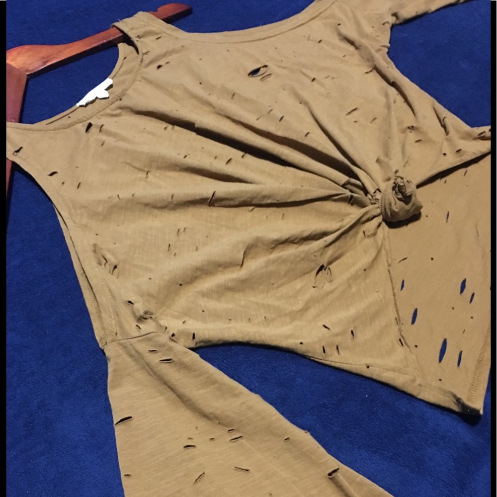 Distressed  crop top